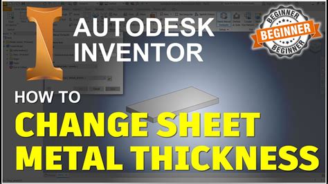 how to create sheet metal parts in inventor|inventor change sheet metal thickness.